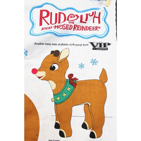 Cranston VIP Rudolph Plush Fabric Craft Panel Instructions Reindeer Christmas - Picture 5 of 8